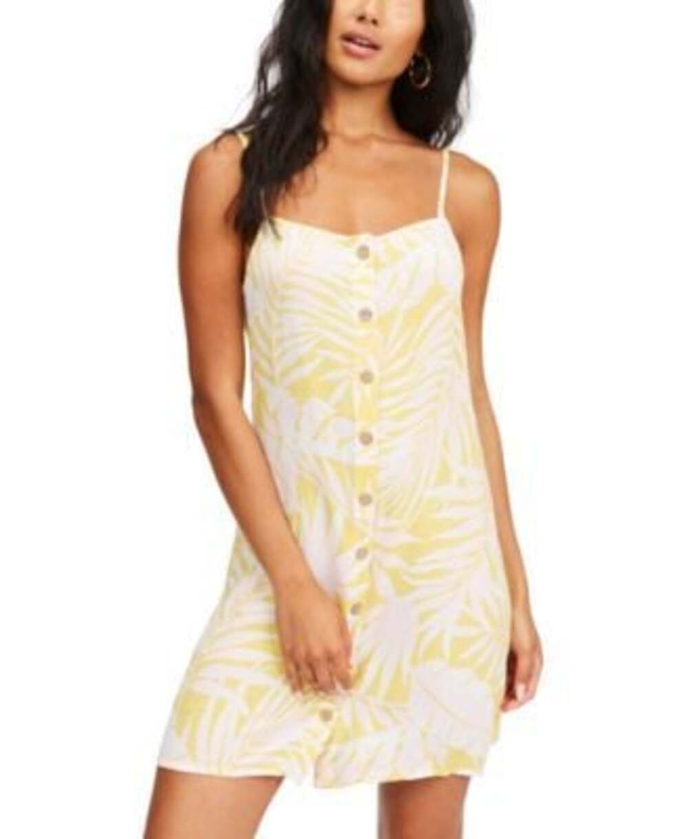 Billabong Morning Light Gauzy Button-Down Mini Dress